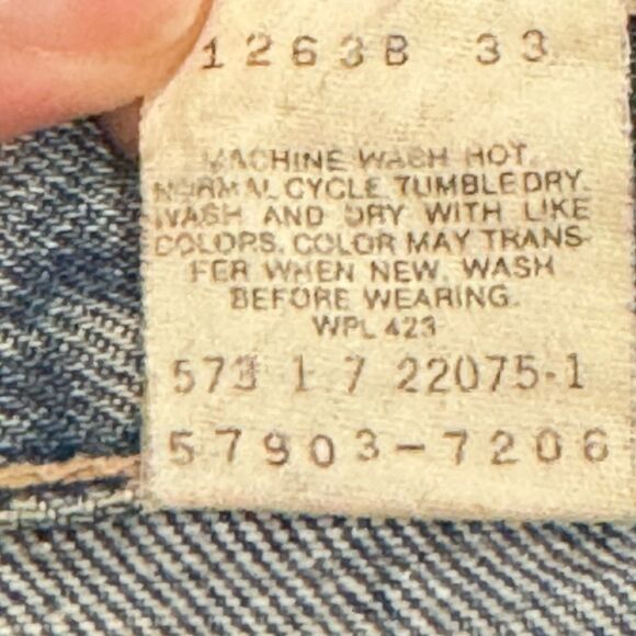 1980's Levis 903 Court Super High Waisted Rare Loose Fit Denim Jeans Sz 7 - Picture 7 of 13